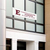 エロン大学E | 二酸素分級 横断幕 (ビルの外側)