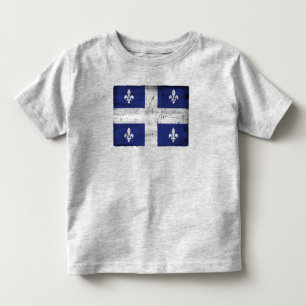 エロージョンのあるグランジスタイルのケベック州の旗 トドラーTシャツ