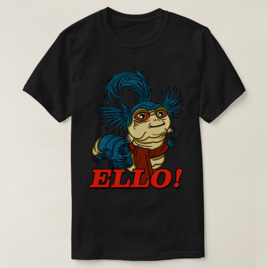 エロ来ウミズ入りでお茶を飲む Tシャツ (デザイン正面)