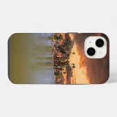 エンカントパークの劇的な夕日 iPhoneケース (裏面横)