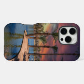エンカントパークの劇的な夕日 iPhoneケース (裏面横)