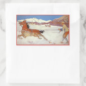 エンガディン、スイスの冬 長方形シール (バッグ)