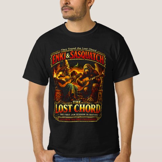 エンキとサスクワッチ 失われたコード Tシャツ (正面)