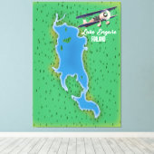 エンギュアフィンランドの地図 キャンバスプリント (インサイチュ (ウッドフロア))