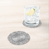 エンクラステッドホワイトダイヤモンド25周年記念 ラウンドペーパーコースター (インサイチュ)