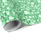 エンクルステッドグリーンダイアモンズルックグリッターパター ラッピングペーパー (ロールコーナー)
