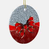 エンクルステッドダイアモンルックグリッターパター セラミックオーナメント (右)