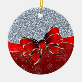 エンクルステッドダイアモンルックグリッターパター セラミックオーナメント