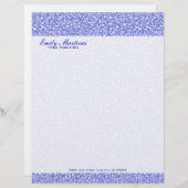 エンクルテッドブルーダイアモンズルックグリッターパターン レターヘッド (正面/裏面)