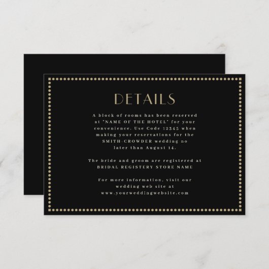 エンクローエレガント縁どルカードのアールデコ エンクロージャーカード (正面/裏面)