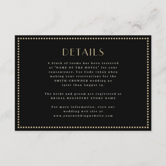 エンクローエレガント縁どルカードのアールデコ エンクロージャーカード (正面)