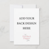 エンクロージャまたは応答カードテンプレート（3.5 x 5インチ） 出欠カード (裏面)