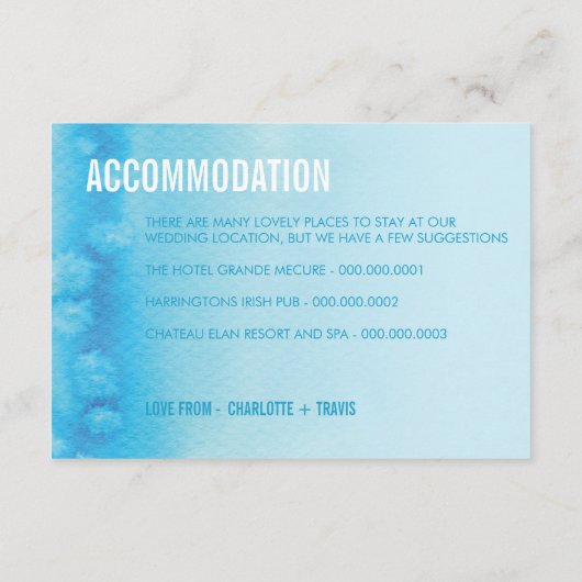 エンクロージャカーグラデーションド：：水色ブルー エンクロージャーカード (裏面)