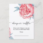 エンクロージャカードおむつラッフルの赤ちゃんシャワー。 エンクロージャーカード (正面)