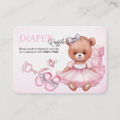 エンクロージャカードおむつラッフル赤ちゃんシャワー。 エンクロージャーカード (正面)