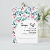 エンクロージャカードおむつラッフル赤ちゃんシャワー。 エンクロージャーカード (スタンド正面)