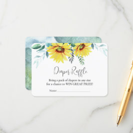 エンクロージャカードおむつラッフル、ベビーシャワー エンクロージャーカード