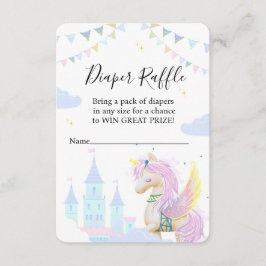 エンクロージャカードおむつ赤ちゃんシャワー用ラッフル。 エンクロージャーカード