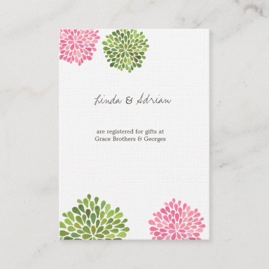 エンクロージャカードの方向レジストリウエディングカード エンクロージャーカード (正面)