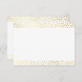 エンクロージャカードシック素朴な金ゴールドミニ紙吹雪 エンクロージャーカード (正面/裏面)