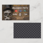 エンクロージャカードハローウィンパーティスカル エンクロージャーカード (正面/裏面)