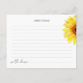 エンクロージャカードブライダルシャワーレシピ。 エンクロージャーカード (裏面)