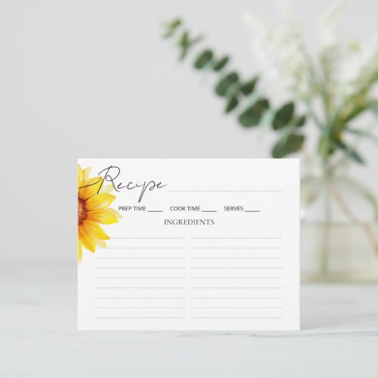 エンクロージャカードブライダルシャワーレシピ。 エンクロージャーカード (スタンド正面)