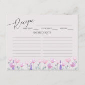 エンクロージャカードブライダルシャワーレシピ。 エンクロージャーカード (正面)