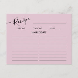 エンクロージャカードブライダルシャワーレシピ。 エンクロージャーカード