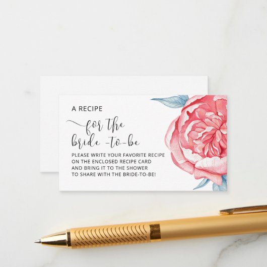 エンクロージャカードブライダルシャワー。 エンクロージャーカード (正面/裏面インサイチュ)