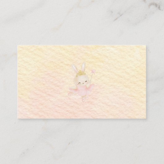 エンクロージャカードベビーシャワーバニーブックカード  エンクロージャーカード (裏面)