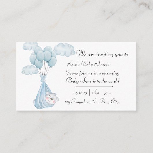 エンクロージャカードベビーシャワー エンクロージャーカード (正面)