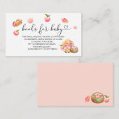 エンクロージャカード用の小さな桃の赤ちゃんシャワーブック エンクロージャーカード (正面/裏面)