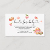 エンクロージャカード用の小さな桃の赤ちゃんシャワーブック エンクロージャーカード (正面)