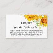 エンクロージャカード用ひまわりレシピ エンクロージャーカード (正面)