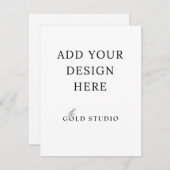 エンクロージャカード空白のテンプレート(4.25 x 5.5) 招待状 (正面/裏面)