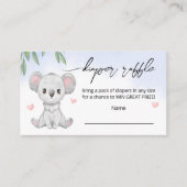 エンクロージャカード「おむつラッフル」赤ちゃんシャワー。 エンクロージャーカード (正面)