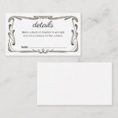 エンクロージャカード – ベビーシャワー招待状 エンクロージャーカード (正面/裏面)