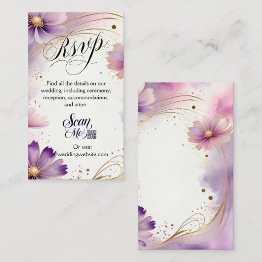 エンクロージャカード – RSVP QRコードのスキャン エンクロージャーカード (正面/裏面)