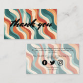 エンクロージャカー感謝していドにおけるGroovyのレトロ波線 エンクロージャーカード (正面/裏面)