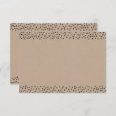 エンクロージャ素朴な金ゴールドミニ紙吹雪クラフトブラック エンクロージャーカード (正面/裏面)