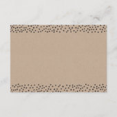 エンクロージャ素朴な金ゴールドミニ紙吹雪クラフトブラック エンクロージャーカード (裏面)