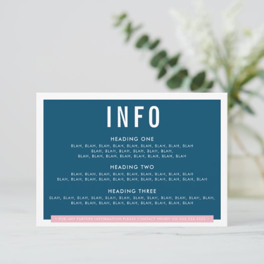 エンクロージャ詳細おもしろいはっきりしたはネイビーブルーピンクをブロック 出欠カード (スタンド正面)