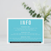 エンクロージャ詳細おもしろいはっきりしたブロック黒ターコイズ 出欠カード (スタンド正面)