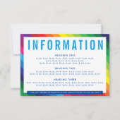 エンクロージャ詳細おもしろいカラフルレインボーストライプル 出欠カード (正面)