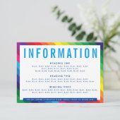 エンクロージャ詳細おもしろいカラフルレインボーストライプル 出欠カード (スタンド正面)