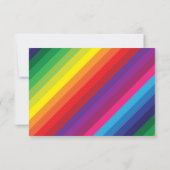 エンクロージャ詳細おもしろいカラフルレインボーストライプル 出欠カード (裏面)