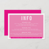 エンクロージャ詳細おもしろいブロックガーリーピかわいらしンク 出欠カード (正面/裏面)