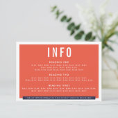 エンクロージャ詳細のおもしろいはっきりしたはオレンジ色のネイビーホワイトをブロック 出欠カード (スタンド正面)