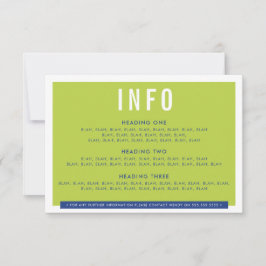 エンクロージャ詳細はっきりしたおもしろいブロック王室のライム青 出欠カード